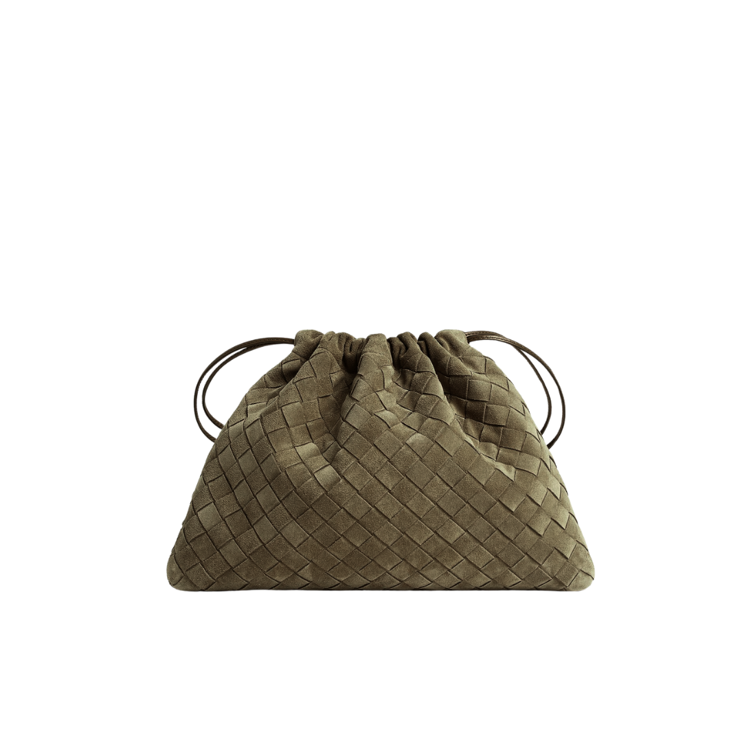 TESSA SUEDE GREEN BAG (L)