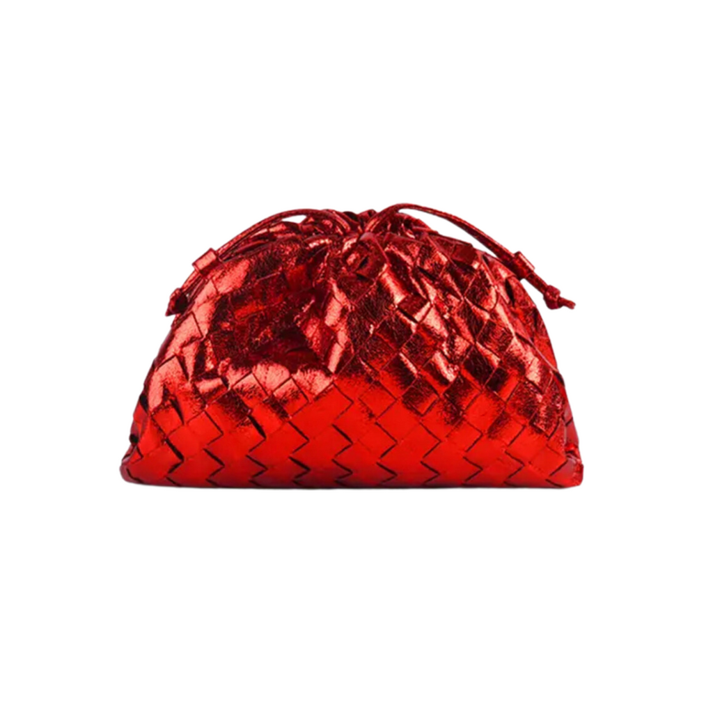 PRE ORDER RED METALLIC POUCH BAG