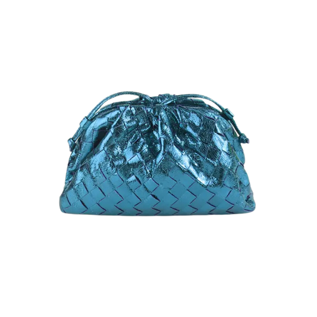 PRE ORDER BLUE METALLIC POUCH BAG