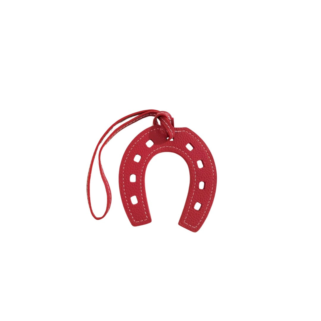 RED HORSESHOE CHARM