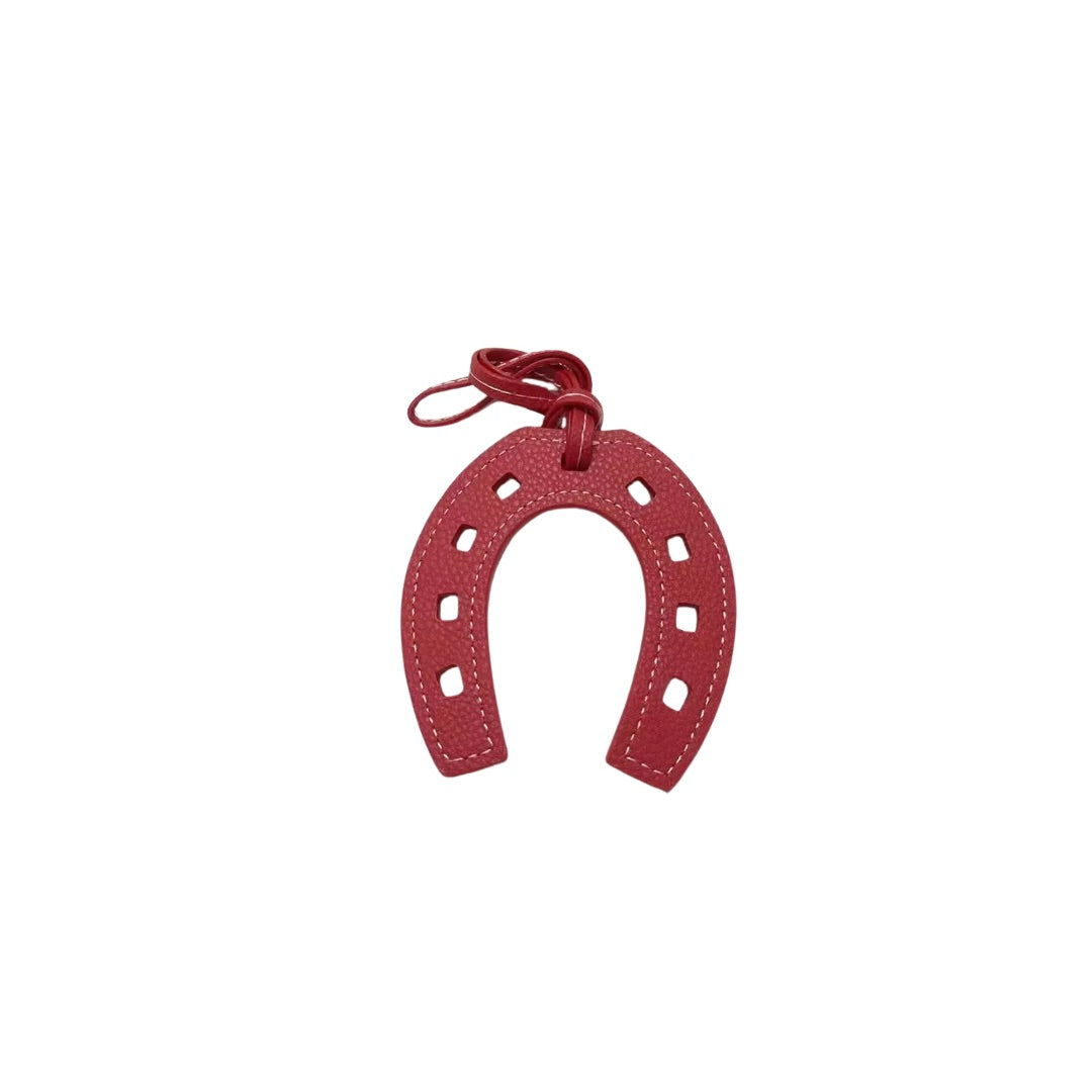 DARK RED HORSESHOE CHARM