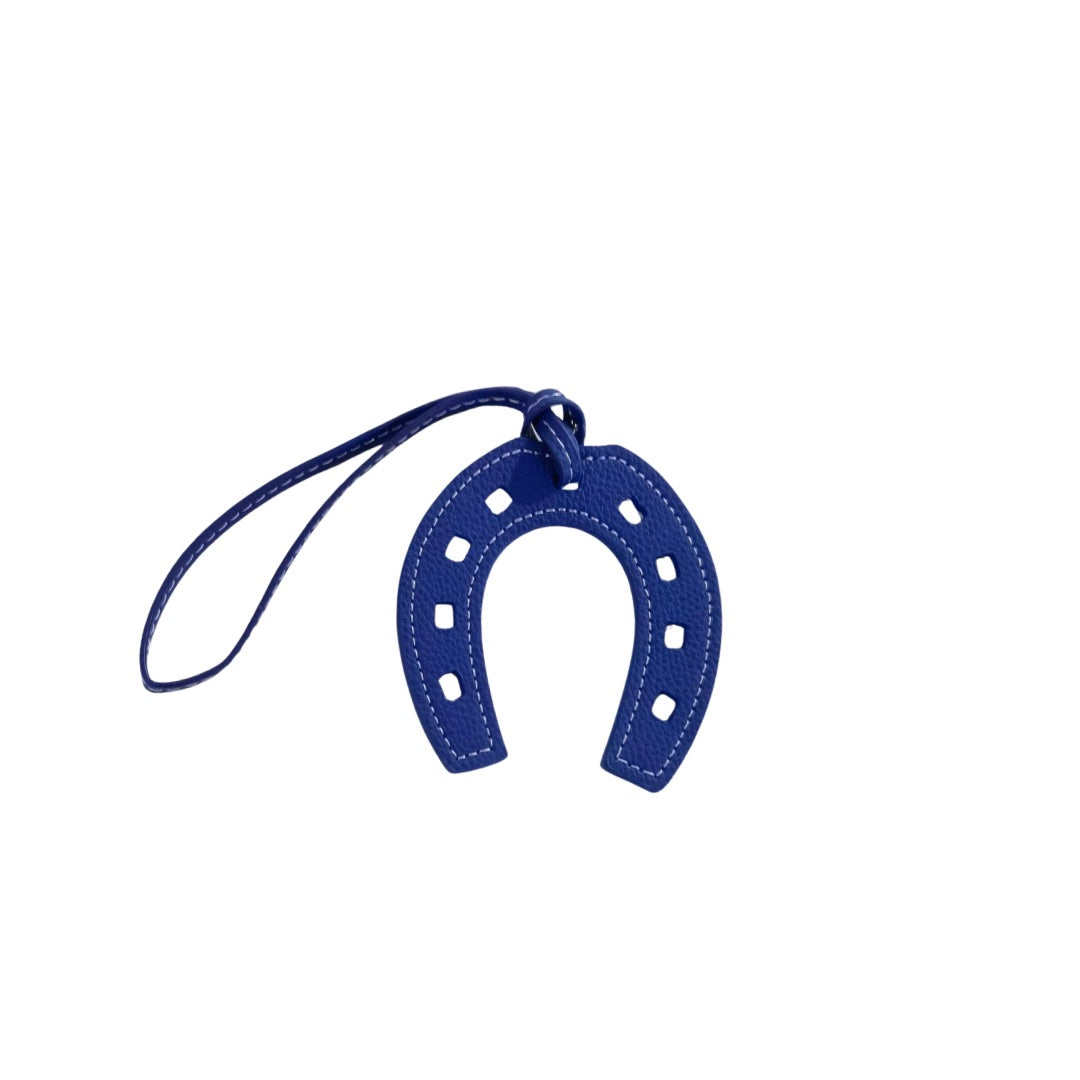 BLUE HORSESHOE CHARM