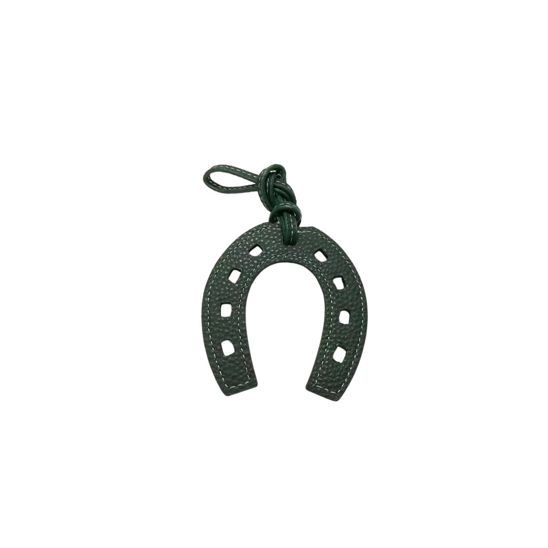 OLIVE GREEN HORSESHOE CHARM