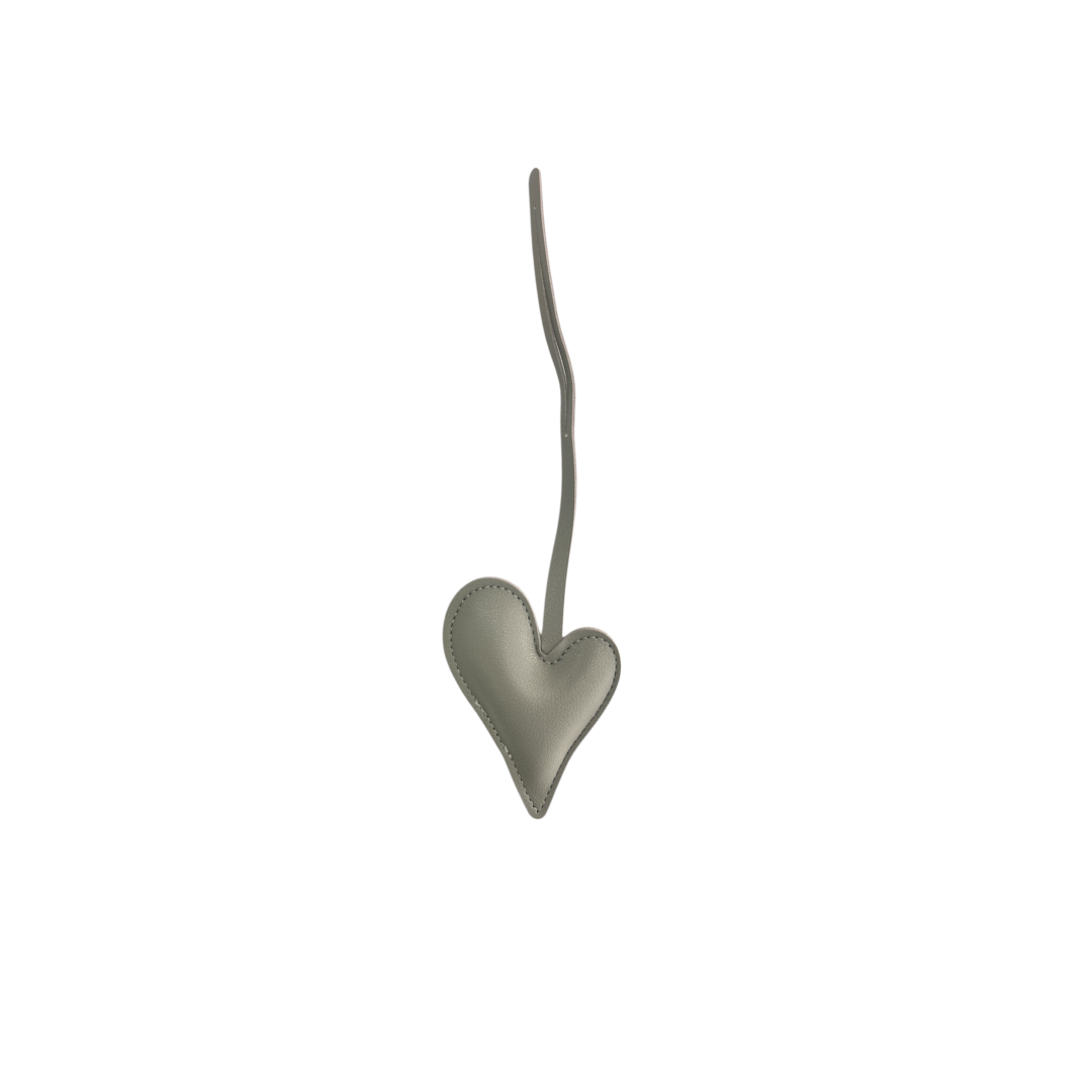LIGHT GREY LARGE HEART CHARM