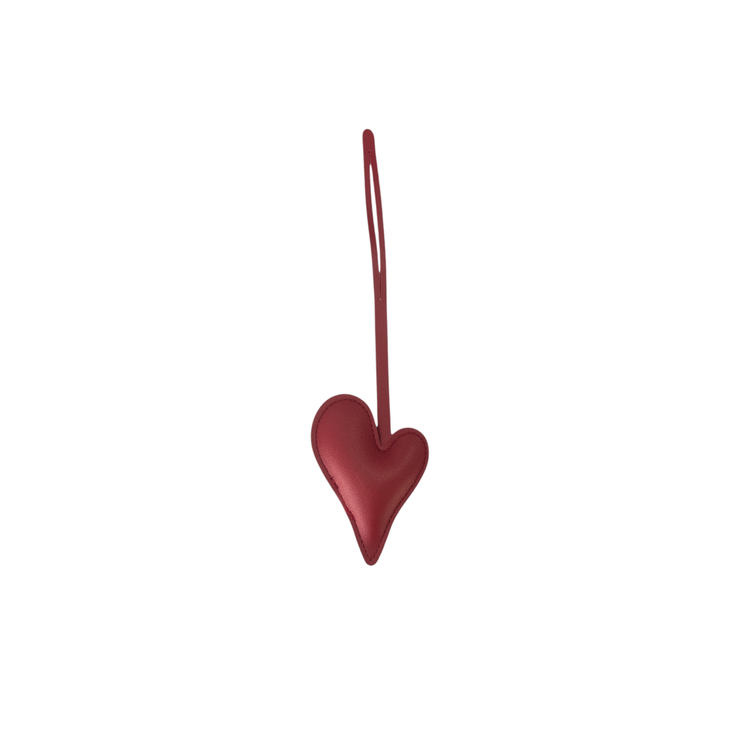 DARK RED LARGE HEART CHARM